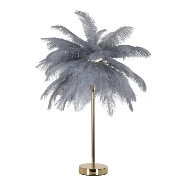 LAMPA STOŁOWA PALM SZARA 55X60 cm